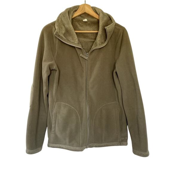 Calvin Klein performance brown beige fur lined jacket full zip women's size M - Picture 1 of 8